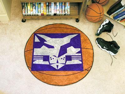 Round Area Rugs NCAA NYU Basketball Mat 27" diameter