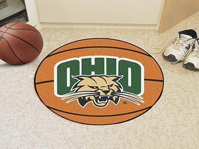 Round Rugs NCAA Ohio Basketball Mat 27" diameter