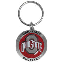 NCAA - Ohio St. Buckeyes Carved Metal Key Chain-Key Chains,Scultped Metal Key Chains,College Scultped Metal Key Chains-JadeMoghul Inc.