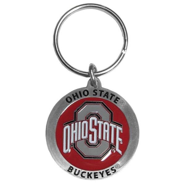 NCAA - Ohio St. Buckeyes Carved Metal Key Chain-Key Chains,Scultped Metal Key Chains,College Scultped Metal Key Chains-JadeMoghul Inc.