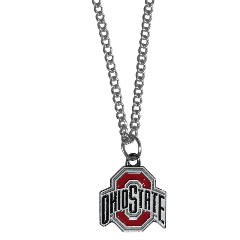NCAA - Ohio St. Buckeyes Chain Necklace with Small Charm-Jewelry & Accessories,Necklaces,Chain Necklaces,College Chain Necklaces-JadeMoghul Inc.