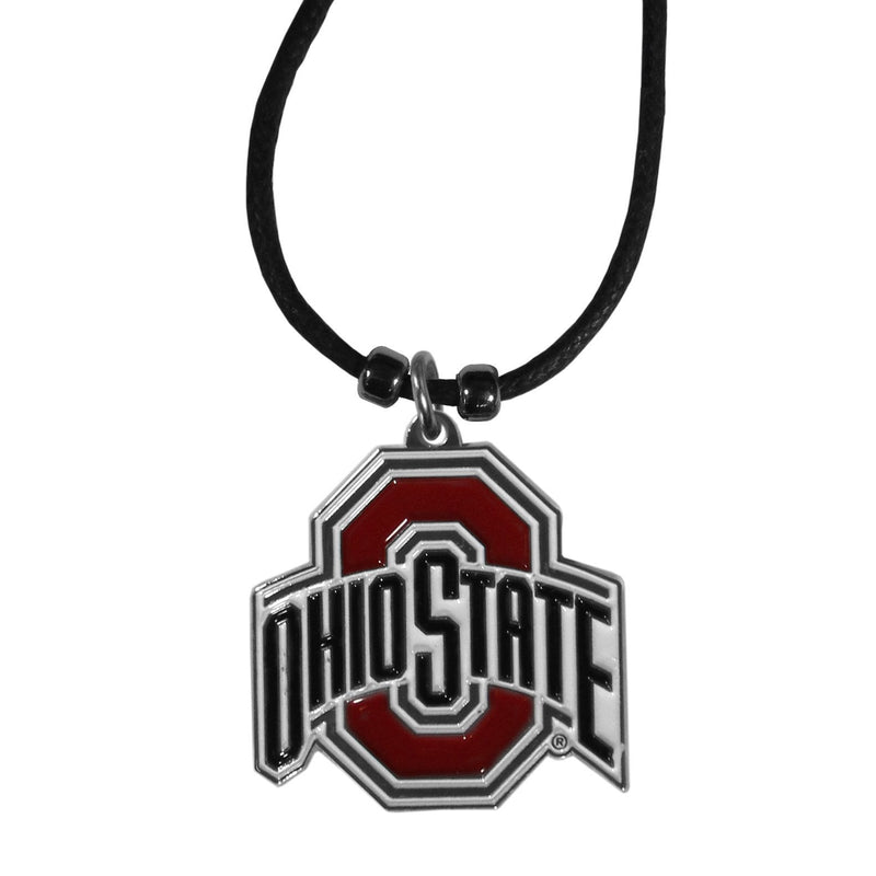 NCAA - Ohio St. Buckeyes Cord Necklace-Jewelry & Accessories,Necklaces,Cord Necklaces,College Cord Necklaces-JadeMoghul Inc.
