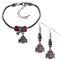NCAA - Ohio St. Buckeyes Euro Bead Earrings and Bracelet Set-Jewelry & Accessories,College Jewelry,Ohio St. Buckeyes Jewelry-JadeMoghul Inc.