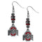 NCAA - Ohio St. Buckeyes Euro Bead Earrings-Jewelry & Accessories,Earrings,Euro Bead Earrings,College Euro Bead Earrings-JadeMoghul Inc.