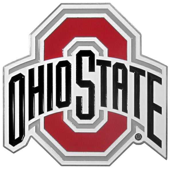 NCAA - Ohio St. Buckeyes Hitch Cover Class II and Class III Metal Plugs-Automotive Accessories,Hitch Covers,Cast Metal Hitch Covers Class II & III,College Cast Metal Hitch Covers Class II & III-JadeMoghul Inc.