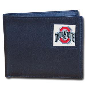 NCAA - Ohio St. Buckeyes Leather Bi-fold Wallet-Wallets & Checkbook Covers,Bi-fold Wallets,Window Box Packaging,College Bi-fold Wallets-JadeMoghul Inc.