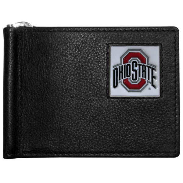 NCAA - Ohio St. Buckeyes Leather Bill Clip Wallet-Wallets & Checkbook Covers,Bill Clip Wallets,College Bill Clip Wallets-JadeMoghul Inc.