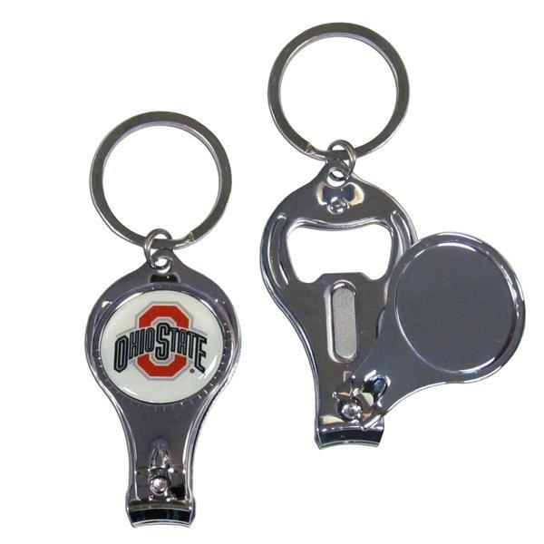 NCAA - Ohio St. Buckeyes Nail Care/Bottle Opener Key Chain-Key Chains,3 in 1 Key Chains,College 3 in 1 Key Chains-JadeMoghul Inc.