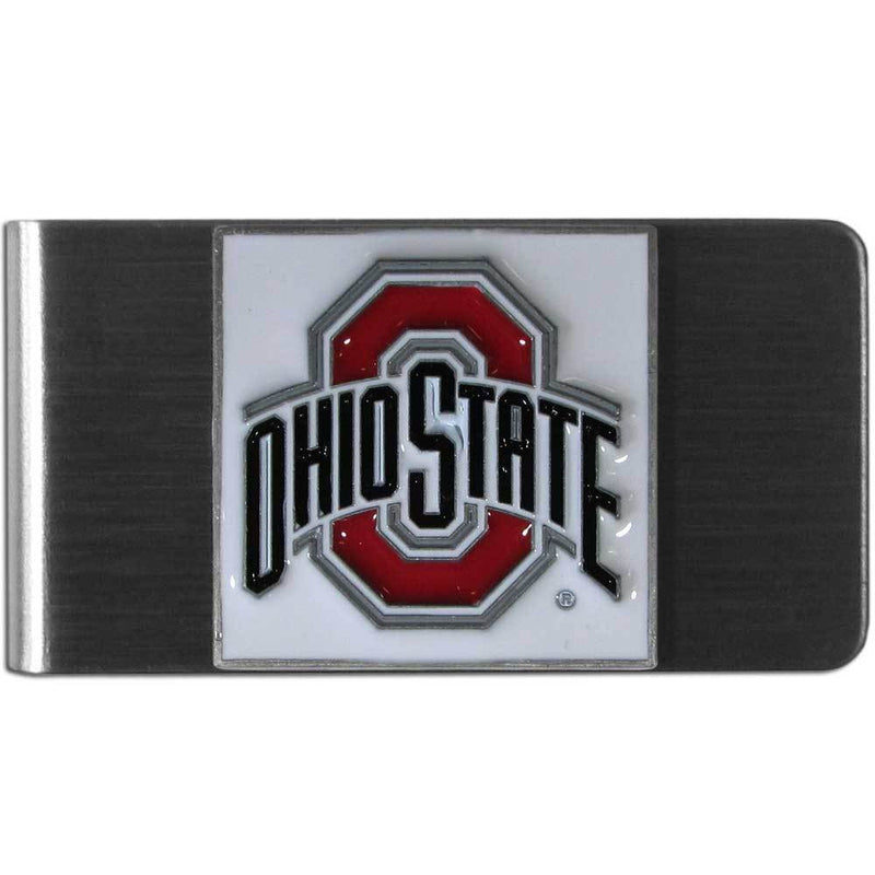 NCAA - Ohio St. Buckeyes Steel Money Clip-Wallets & Checkbook Covers,Money Clips,Steel Money Clips,College Steel Money Clips-JadeMoghul Inc.