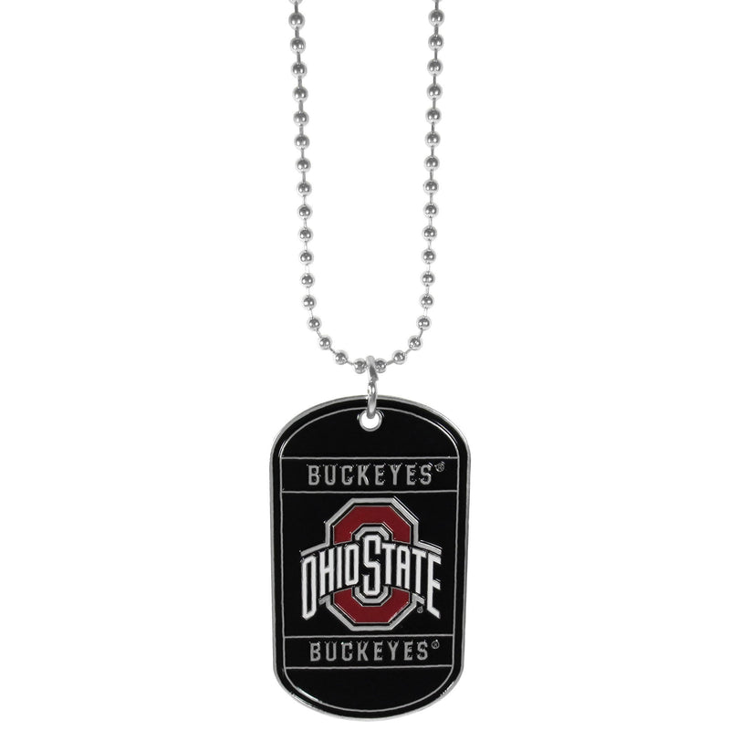 NCAA - Ohio St. Buckeyes Tag Necklace-Jewelry & Accessories,Necklaces,Tag Necklaces,College Tag Necklaces-JadeMoghul Inc.