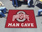 BBQ Grill Mat NCAA Ohio State Man Cave Tailgater Rug 5'x6'