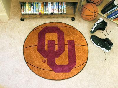 Round Area Rugs NCAA Oklahoma Basketball Mat 27" diameter