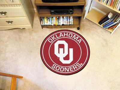 Round Area Rugs NCAA Oklahoma Roundel Mat 27" diameter