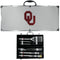 NCAA - Oklahoma Sooners 8 pc Stainless Steel BBQ Set w/Metal Case-Tailgating & BBQ Accessories,BBQ Tools,8 pc Steel Tool Set w/Metal Case,College 8 pc Steel Tool Set w/Metal Case-JadeMoghul Inc.
