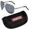 NCAA - Oklahoma Sooners Aviator Sunglasses and Zippered Carrying Case-Sunglasses, Eyewear & Accessories,Sunglass & Accessory Sets,Aviator Sunglasses & Zippered Case,College Aviator Sunglasses Sunglasses & Zippered Case-JadeMoghul Inc.