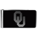 NCAA - Oklahoma Sooners Black and Steel Money Clip-Wallets & Checkbook Covers,College Wallets,Oklahoma Sooners Wallets-JadeMoghul Inc.