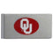 NCAA - Oklahoma Sooners Brushed Metal Money Clip-Wallets & Checkbook Covers,Money Clips,Brushed Money Clips,College Brushed Money Clips-JadeMoghul Inc.
