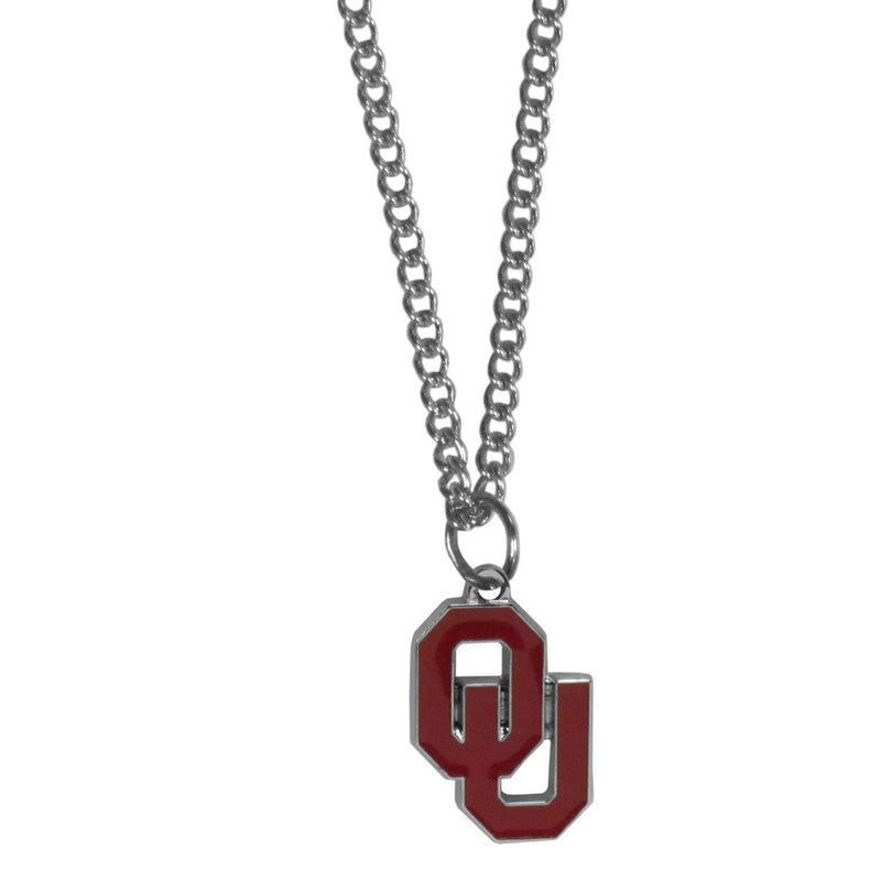 NCAA - Oklahoma Sooners Chain Necklace with Small Charm-Jewelry & Accessories,Necklaces,Chain Necklaces,College Chain Necklaces-JadeMoghul Inc.