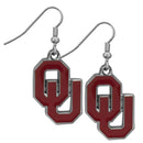 NCAA - Oklahoma Sooners Chrome Dangle Earrings-Jewelry & Accessories,Earrings,Dangle Earrings,Dangle Earrings,College Dangle Earrings-JadeMoghul Inc.