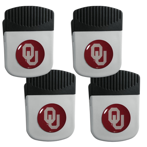 NCAA - Oklahoma Sooners Clip Magnet with Bottle Opener, 4 pack-Other Cool Stuff,College Other Cool Stuff,Oklahoma Sooners Other Cool Stuff-JadeMoghul Inc.