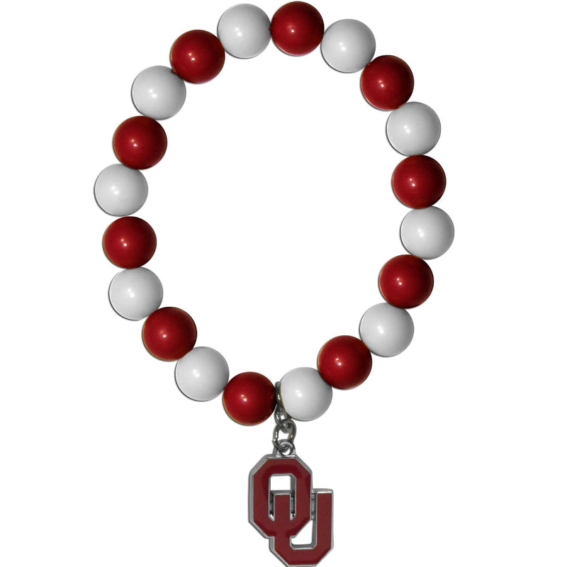 NCAA - Oklahoma Sooners Fan Bead Bracelet-Jewelry & Accessories,Bracelets,Fan Bead Bracelets,College Fan Bead Bracelets-JadeMoghul Inc.