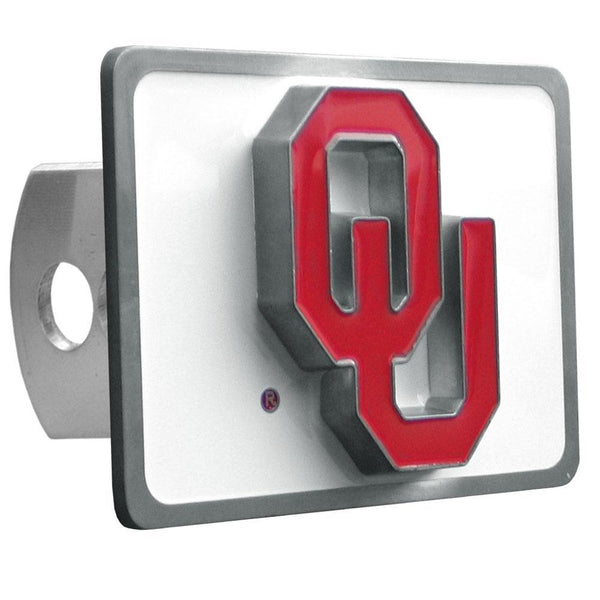 NCAA - Oklahoma Sooners Hitch Cover Class II and Class III Metal Plugs-Automotive Accessories,Hitch Covers,Cast Metal Hitch Covers Class II & III,College Cast Metal Hitch Covers Class II & III-JadeMoghul Inc.