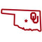 NCAA - Oklahoma Sooners Home State 11 Inch Magnet-Automotive Accessories,Magnets,Home State Magnets,College Home State Magnets-JadeMoghul Inc.