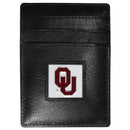 NCAA - Oklahoma Sooners Leather Money Clip/Cardholder Packaged in Gift Box-Wallets & Checkbook Covers,Money Clip/Cardholders,Gift Box Packaging,College Money Clip/Cardholders-JadeMoghul Inc.