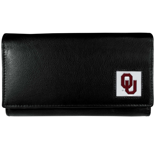 NCAA - Oklahoma Sooners Leather Women's Wallet-Wallets & Checkbook Covers,Women's Wallets,College Women's Wallets-JadeMoghul Inc.