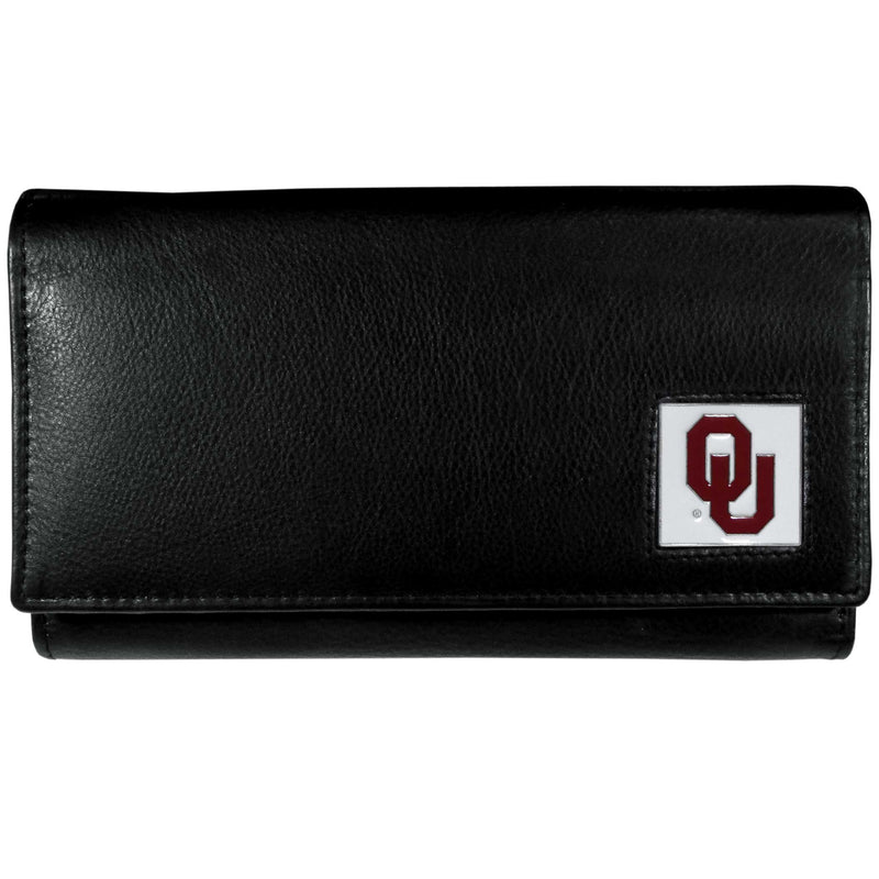 NCAA - Oklahoma Sooners Leather Women's Wallet-Wallets & Checkbook Covers,Women's Wallets,College Women's Wallets-JadeMoghul Inc.