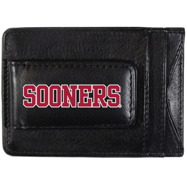 NCAA - Oklahoma Sooners Logo Leather Cash and Cardholder-Wallets & Checkbook Covers,College Wallets,Oklahoma Sooners Wallets-JadeMoghul Inc.