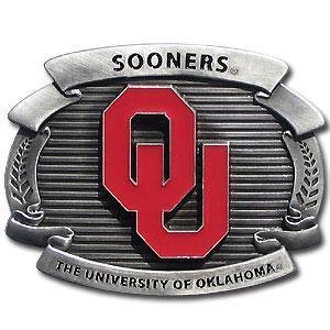 NCAA - Oklahoma Sooners Oversized Belt Buckle-Jewelry & Accessories,Belt Buckles,Over-sized Belt Buckles,College Over-sized Belt Buckles-JadeMoghul Inc.