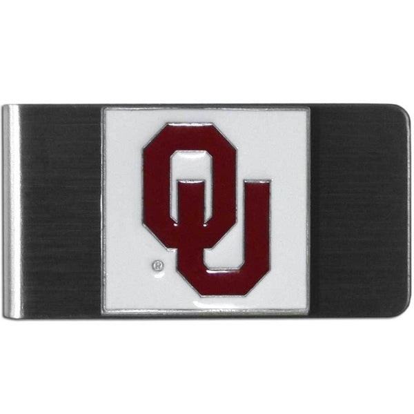 NCAA - Oklahoma Sooners Steel Money Clip-Wallets & Checkbook Covers,Money Clips,Steel Money Clips,College Steel Money Clips-JadeMoghul Inc.