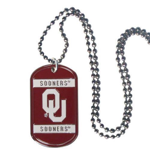 NCAA - Oklahoma Sooners Tag Necklace-Jewelry & Accessories,Necklaces,Tag Necklaces,College Tag Necklaces-JadeMoghul Inc.