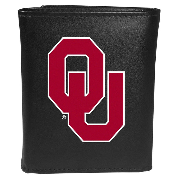 NCAA - Oklahoma Sooners Tri-fold Wallet Large Logo-Wallets & Checkbook Covers,College Wallets,Oklahoma Sooners Wallets-JadeMoghul Inc.