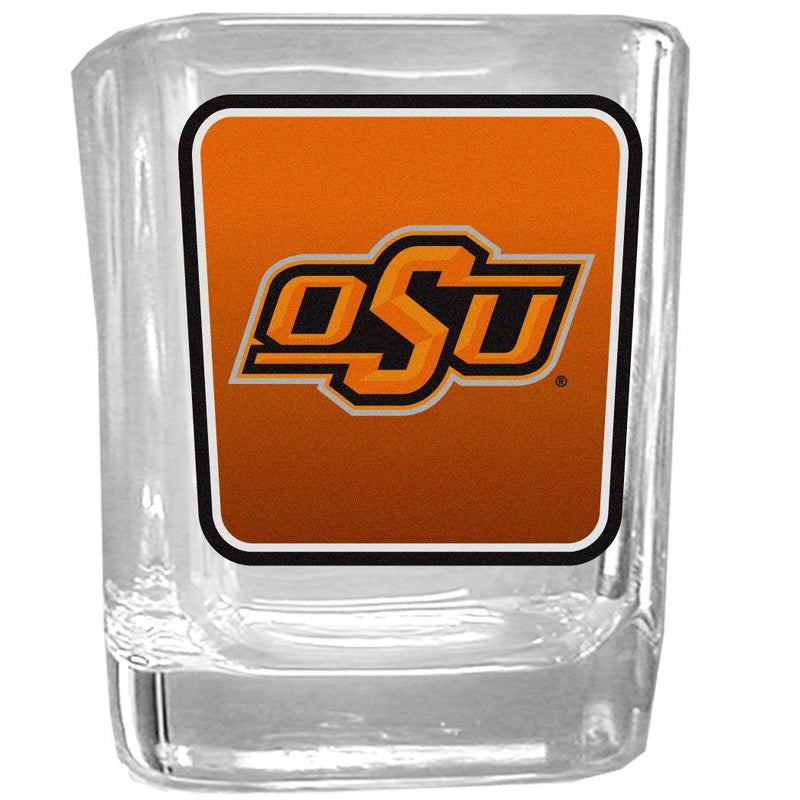 NCAA - Oklahoma St. Cowboys Square Glass Shot Glass-Beverage Ware,Shot Glass,Graphic Shot Glass Set,College Graphic Shot Glass Set-JadeMoghul Inc.