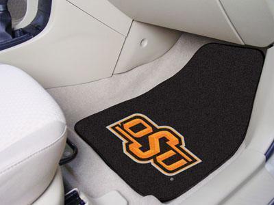 Weather Car Mats NCAA Oklahoma State 2-pc Carpeted Front Car Mats 17"x27"