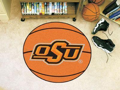Round Rugs NCAA Oklahoma State Basketball Mat 27" diameter