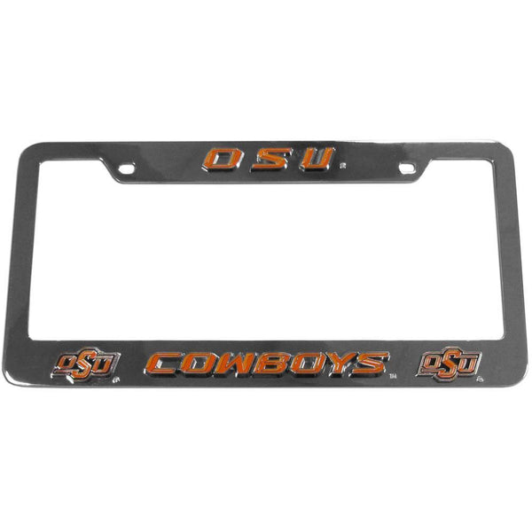 NCAA - Oklahoma State Cowboys Deluxe Tag Frame-Automotive Accessories,Tag Frames,Deluxe Tag Frames,College Deluxe Tag Frames-JadeMoghul Inc.