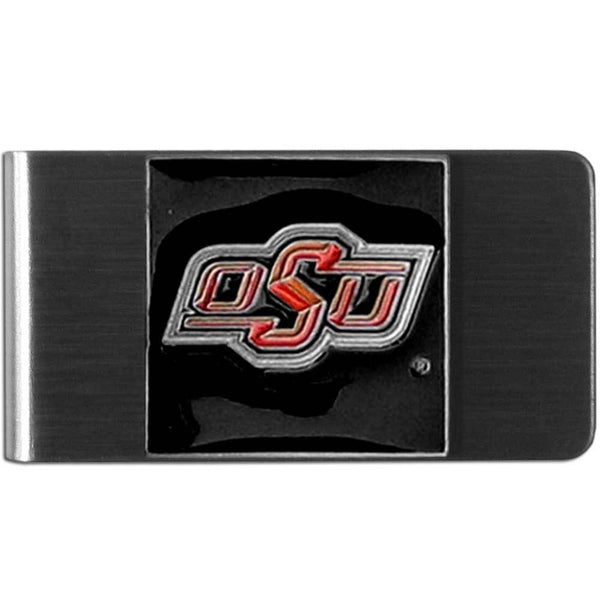 NCAA - Oklahoma State Cowboys Steel Money Clip-Wallets & Checkbook Covers,Money Clips,Steel Money Clips,College Steel Money Clips-JadeMoghul Inc.