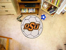 Round Indoor Outdoor Rugs NCAA Oklahoma State Soccer Ball 27" diameter