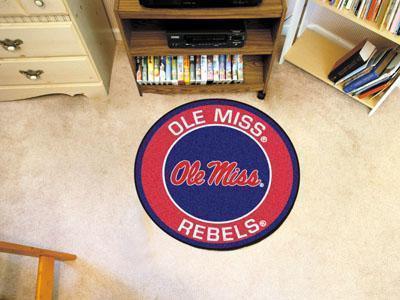 Round Area Rugs NCAA Ole Miss Roundel Mat 27" diameter