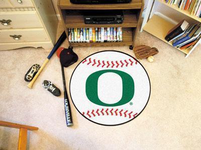 Round Rugs NCAA Oregon Baseball Mat 27" diameter