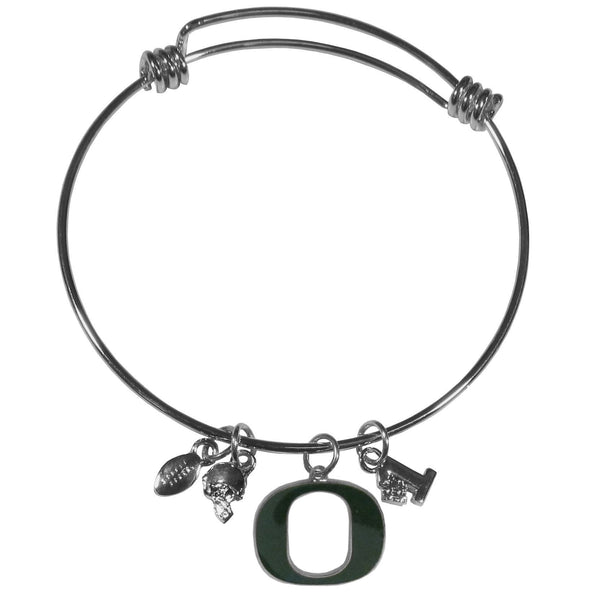 NCAA - Oregon Ducks Charm Bangle Bracelet-Jewelry & Accessories,Bracelets,Charm Bangle Bracelets,College Charm Bangle Bracelets-JadeMoghul Inc.