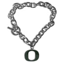 NCAA - Oregon Ducks Charm Chain Bracelet-Jewelry & Accessories,Bracelets,Charm Chain Bracelets,College Charm Chain Bracelets-JadeMoghul Inc.