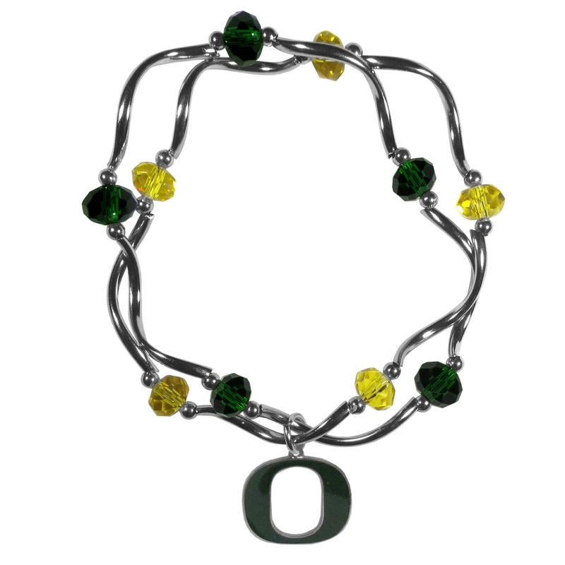 NCAA - Oregon Ducks Crystal Bead Bracelet-Jewelry & Accessories,College Jewelry,College Bracelets,Crystal Bead Bracelets-JadeMoghul Inc.