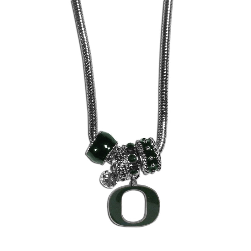 NCAA - Oregon Ducks Euro Bead Necklace-Jewelry & Accessories,Necklaces,Euro Bead Necklaces,College Euro Bead Necklaces-JadeMoghul Inc.