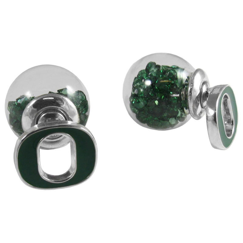 NCAA - Oregon Ducks Front/Back Earrings-Jewelry & Accessories,Earrings,Front-Back Earrings,College Front-Back Earrings-JadeMoghul Inc.