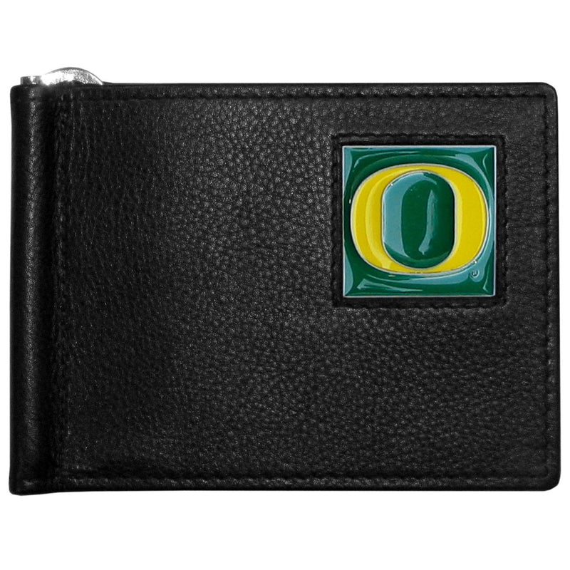 NCAA - Oregon Ducks Leather Bill Clip Wallet-Wallets & Checkbook Covers,Bill Clip Wallets,College Bill Clip Wallets-JadeMoghul Inc.
