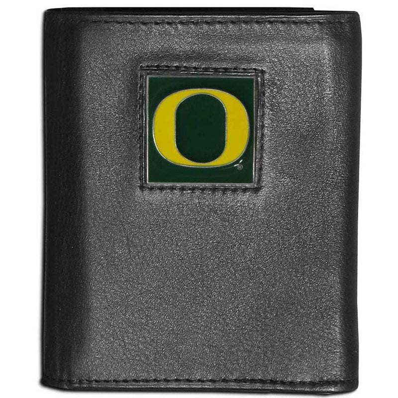 NCAA - Oregon Ducks Leather Tri-fold Wallet-Wallets & Checkbook Covers,Tri-fold Wallets,Tri-fold Wallets,College Tri-fold Wallets-JadeMoghul Inc.